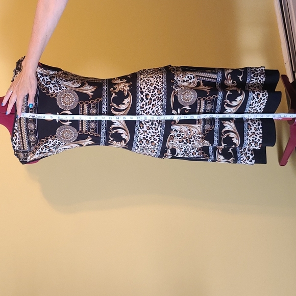 Dress - roman print two peice - Picture 3 of 5